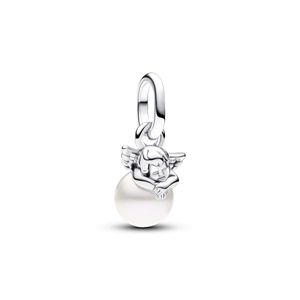 Pandora Me 793108C01 Mini-Charm-Anhänger Damen Amor Süßwasserzuchtperle Silber