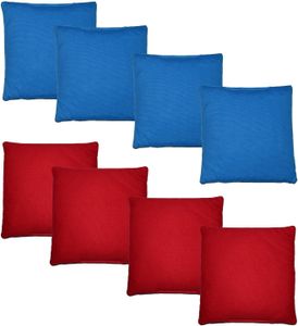 Original Cornhole Bean Bag Set (8er) - 4 rote und 4 Blaue Cornhole Säckchen- robuste Qualität  Spitzenqualität
