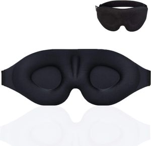 Schlafmaske fš¹r Damen und Herren, 100 % lichtblockierende Augenmaske zum Schlafen, 3D-konturierte Augenbinde, verbesserte Augenabdeckung mit verstellbarem Riemen, Augenkissen, weicher, bequemer Augenschutz fš¹r Nickerchen, Reisen, Nachtschicht,Schwarz,