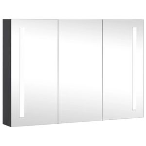 vidaXL LED-Spiegelschrank fürs Bad 89x14x62 cm