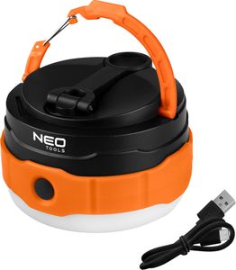 NEO TOOLS kempingová lampa 500 lumenov, LED kempingové svietidlo Prenosné kempingové svetlo, 4 jasy kempingovej lampy Stanová lampa na kempovanie
