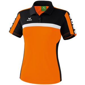 Erima Damen 5-Cubes Poloshirt orange/schwarz/weiß 38