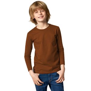 dressforfun Langarm-Shirt Kinder - braun, 152 (12-14 Jahre)
