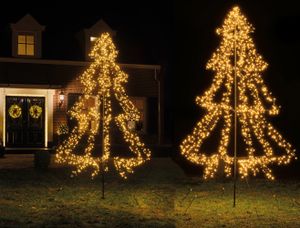 LED Weihnachtsbaum Lichterbaum Tannenbaum Outdoor 135 cm 600 LED`s Cluster-Kette