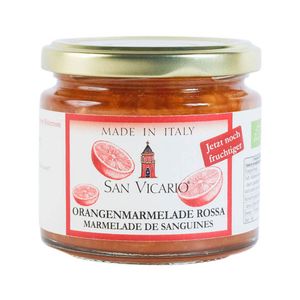 San Vicario Orangenmarmelade rossa aus frischen Früchten 240g