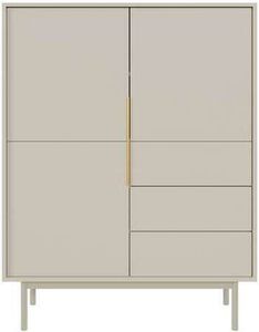 "Viva" Kommode mit 3 Türen und 3 Schubladen in der farbe Kaschmir 104 x 39 x 139,5 cm