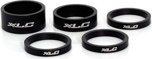 XLC A-Head Spacer-Set AS-A02 3 x 5, 1 x 10, 1 x 15mm, 1", schwarz