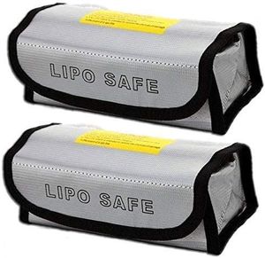 VinCorp 2X 185 x 70 x 60 mm Lipo Akku Guard Safe Safety Bag Tasche Ladetasche Sicherheitstasche Schutz