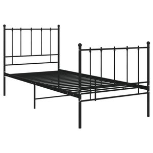 vidaXL Bett Schwarz Metall 100x200 cm