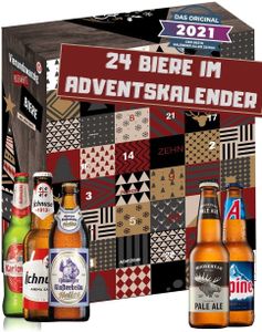 Adventskalender mit 24 Bieren aus aller Welt (24 x 0.33L) I besonderes Adventsgeschenk für Bierliebhaber inkl. Geschenkbox I Geschenkidee für Freund Freundin Vater Mann