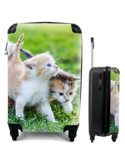Kufr Příruční zavazadlo na kolečkách Malý cestovní kufr na 4 kolečkách Koťata - Kočka - Košík - Dívky - Děti - Chlapci - Děti - Velikost kabiny <