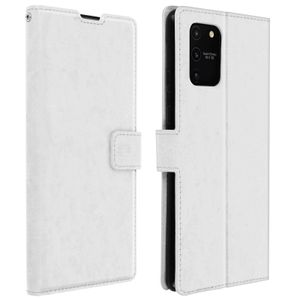 Flip Stand Case Brieftasche & Standfunktion für Galaxy S10 Lite – Weiß