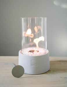 Leeff Stonefire TischkaminEthanol Tischfeuer Rund Weiß 29 cm