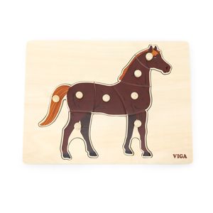 Viga Montessori-Holzpuzzle - Pferd