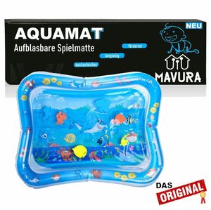 AQUAMAT Wasserspielmatte Aufblasbare Baby XXL Wassermatte mit Wassertierchen