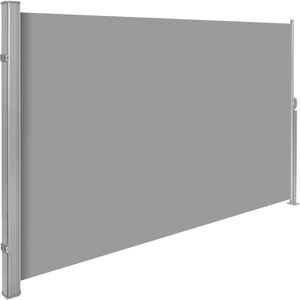 tectake Aluminium Seitenmarkise ausziehbar mit Aufrollmechanismus - 160 x 300 cm, grau