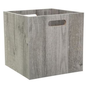 Aufbewahrungsbox 31x31 cm - Graues Holz