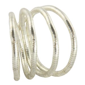Halskette - biegsame Schlangenkette - uni - silberfarben - 6 mm