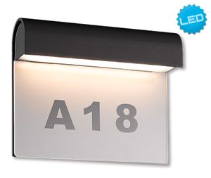 Näve LED Außenwandleuchte - Aluminium, Acryl - anthrazit, klar; 1225997