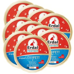 10x Erdal Protect Original Lederfett - Alle Farben, Intensivpflege mit Nässesch
