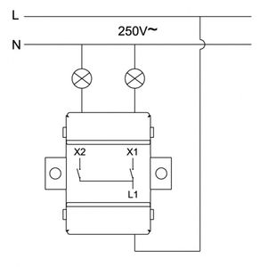 Serien-Schalter McPower "Flair", 2-fach, 250V/10A, UP, weiß, matt