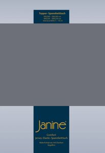 Janine Topper-Spannbetttuch 5001 (für Box-Spring Betten) 150x200 cm / opalgrau