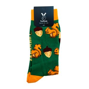 TwoSocks lustige Socken - Eichhörnchen Socken, Motivsocken für Damen & Herren  Baumwolle Einheitsgröße