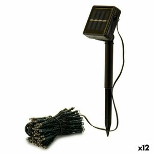 LED-Lichterkette Schwarz 15 m Solar (12 Stück)