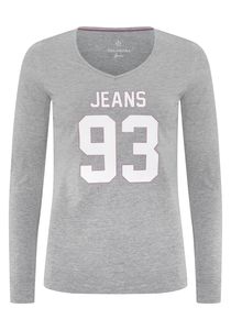 Oklahoma Jeans Longsleeve Damen, Regular Fit 17-4402M Neutral Gray Melange M