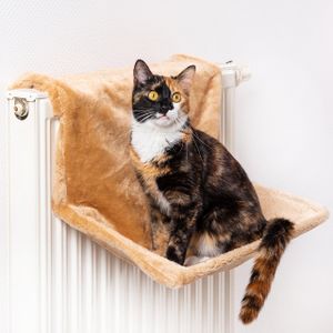 Liegemulde für Katzen | Heizungs-Liege Beige