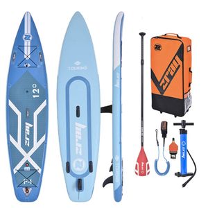 SUP Paddle Inflatable Touring Fury 12' DS Double Layer Fusion + Double Chamber + Option windSUP - Komplettpaket 365x84x15cm