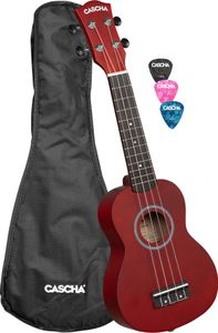 Soprano Ukulele Linden Red (incl. Bag unpadded, 3 Picks)
