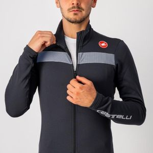 Castelli Puro 3 Jersey Full Zip Light Black/Silver Reflex XL