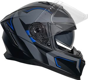 Integralhelm 69-B Motorradhelm Helm Größe M Rollerhelm Sturzhelm blau grau matt mit Sonnenvisier Integralhelm 69-B Motorradhelm Helm Größe M Rollerhelm Sturzhelm blau grau matt mit Sonnenvisier