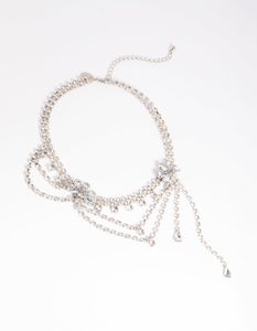 Rhodium Diamante Gilded Necklace
