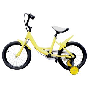 16 Zoll  Kinderfahrrad kinder fahrrad Mädchen Jungen Mit Rücktritt  Hilfsrad Stützräder  geschenk für  kinder  (Gelb)