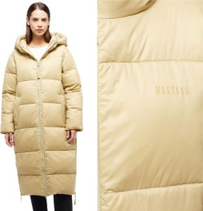 MUSTANG Damen, Winterjacke HEIDI PUFFER COAT, M, Beige, jacke, winter, jacken