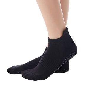 Yoga-Socken für Frauen, rutschfest, mit Griffen, ideal für Pilates, Pure Barre, Mutterschaft, Barfußtraining, Tanz,Schwarz