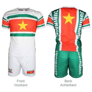 Suriname-Flagge Fußball-Sport-T-Shirt + Hosen-Set -  XXL