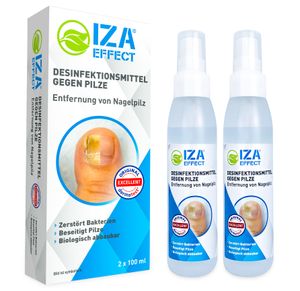 Iza Effect® Silver Line 3 Desinf.Spray 200ml, Bekämpft Nagelpilz in 7 Tagen, Keine Nebenwirkungen, 99,99% Wirksamkeit - Fußpilzkontrolle & Athleten Fußspray - Pilzschutz Für Die Füße, 2Stk 100 ml