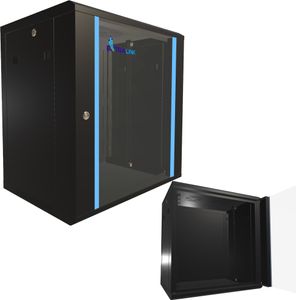 Extralink, Netzwerkschrank, Serverschrank, Wandgehäuse, 19", 12HE, 12U, 600 x 450, Schwarz