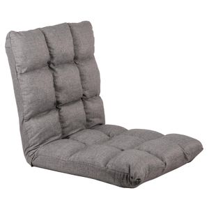 UNUS® Bodenstuhl Sitzkissen mit verstellbarer Rückenlehne - grau Stuhl bequem