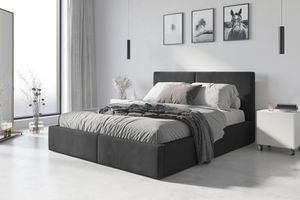 Manželská postel 180x200 JOSKA s matrací - grafit