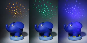 ANSMANN LED Sternenhimmel Projektor Elefant Musik Sternenlicht Einschlafhilfe