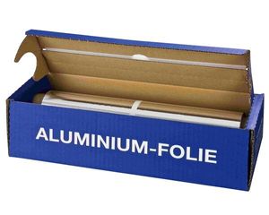 1x Alufolie in praktischer Spenderbox mit Abreiss-Schiene 44 cm x 150 m 11 my