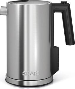 Graef WK 900 Schnurloser Wasserkocher, Edelstahlgeh?use, 1,2 l F?llmenge, 2000 Watt, 360? Sockel, Trockengehschutz, Kalkfilter, Abschaltautomatik