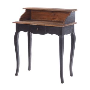 Dřevěný sekretář "NAPOLEON" | Mahagon | Psací stůl | Barva: 04 černá-přírodní
