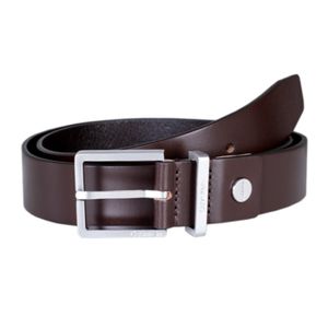 Calvin Klein Pánský opasek Casual Adj Belt Leather, Výběr barvy:Brown, Velikost:85cm
