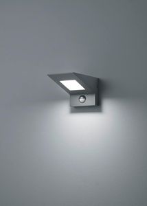 lightling Nelly LED Außenwandleuchte mit Bewegungsmelder, IP54, Höhe: 10 cm, anthrazit, Aluminium, max: 8W