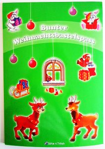 Bunter Weihnachtsbastelspass- Weihnachts Bastelbogen mit Adventskalender